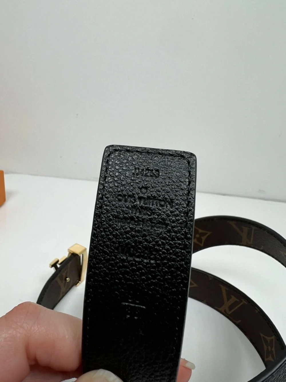 LOUIS VUITTON Monogram Belt LV Initial 30MM Reversible M0565 Brown Black